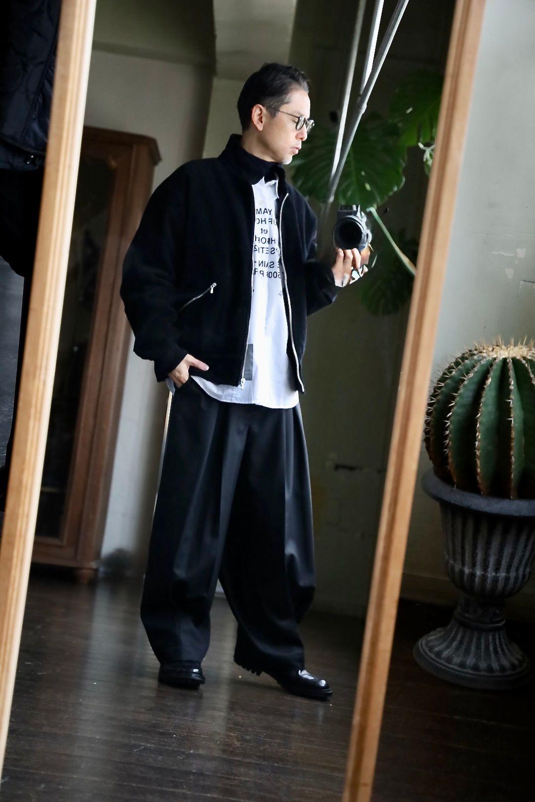 アプレッセ Wool Corduroy Bomber Jacket(25SAP-01-21H)BLACK