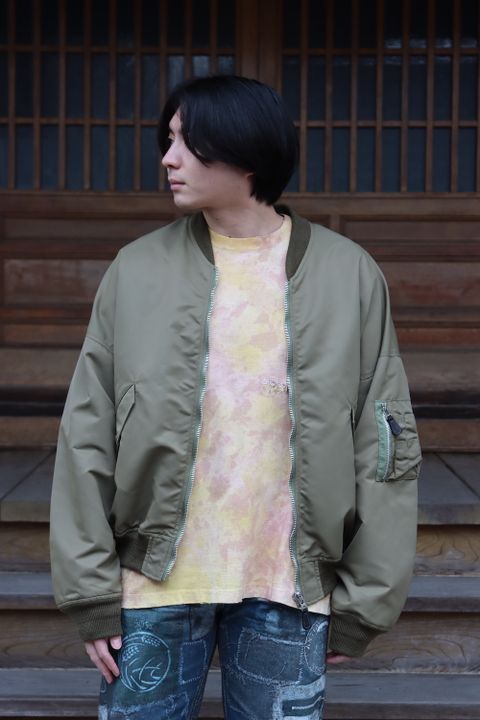 doublet VEGETABLE DYED MA-1(22SS13BL132) style.2022.1.16