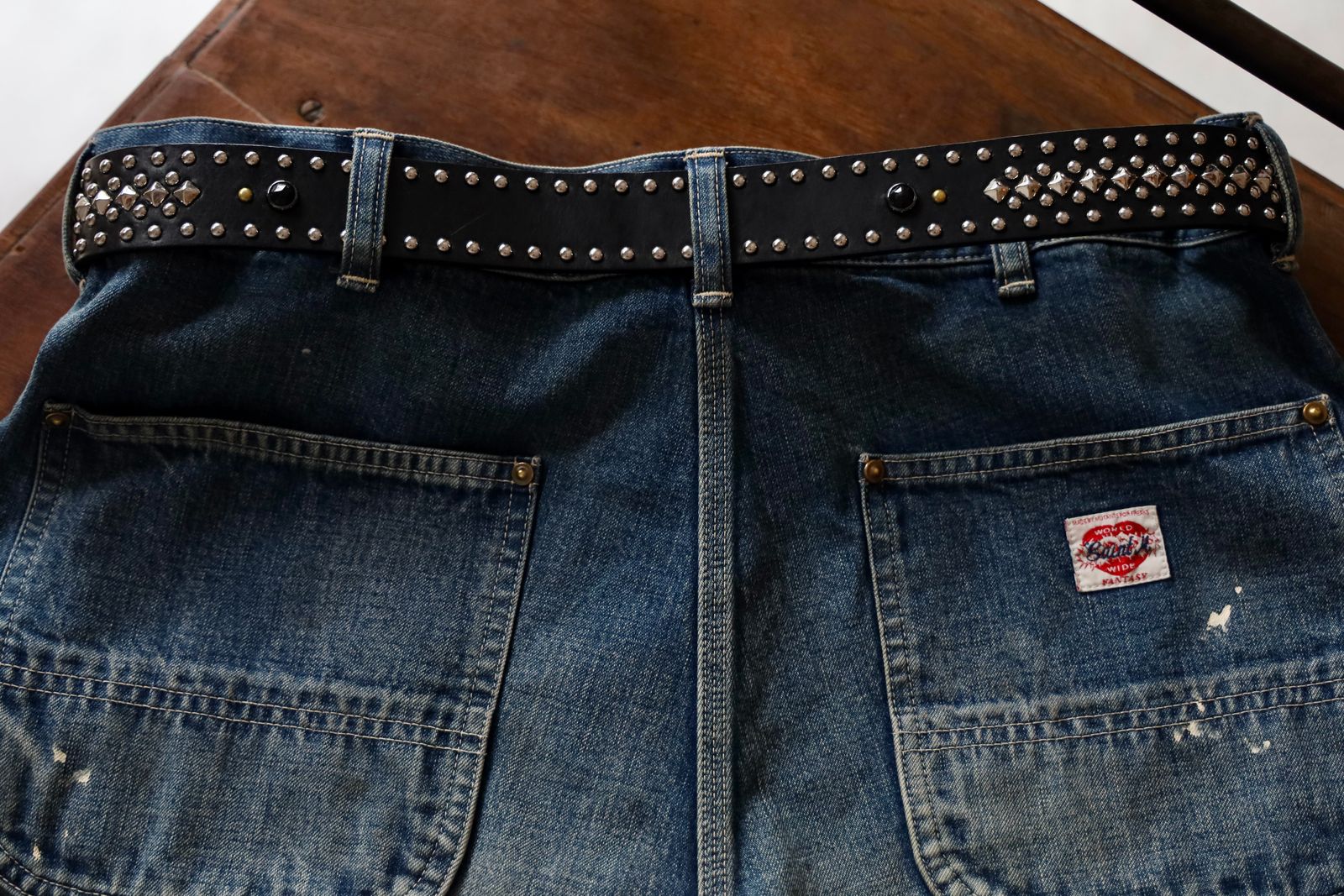 LASTMAN ラストマン大久保篤志 WOLF'S HEAD x LASTMAN STUDDED BELT 35mm