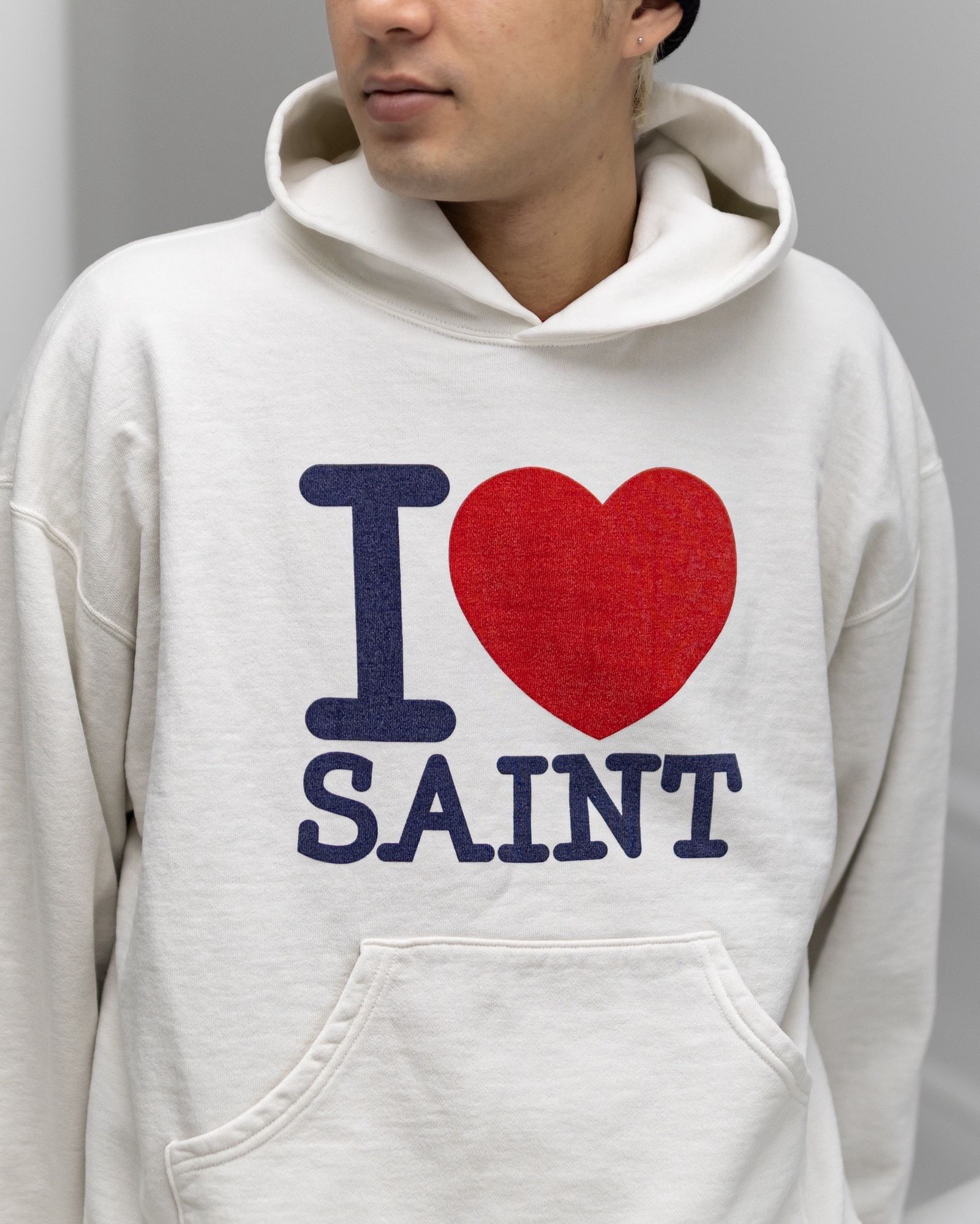 セントマイケル 26SS I LOVE SAINT HOODIE(SM-MK8-0000-058)WHITE★1月10日(土)発売！