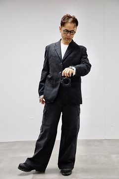 COMME des GARCONS HOMME ウールエステルヘリンボーンジャケットスタイル