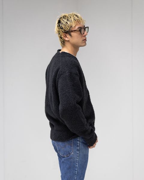 A.PRESSE Cashmere Mole Yarn Cardigan MARKスタイル