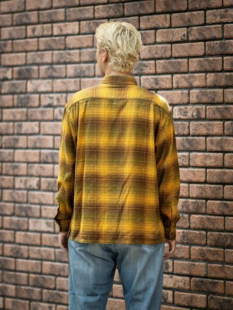 A.PRESSE 新作Vintage Cotton Silk Nep Twill Check Shirts