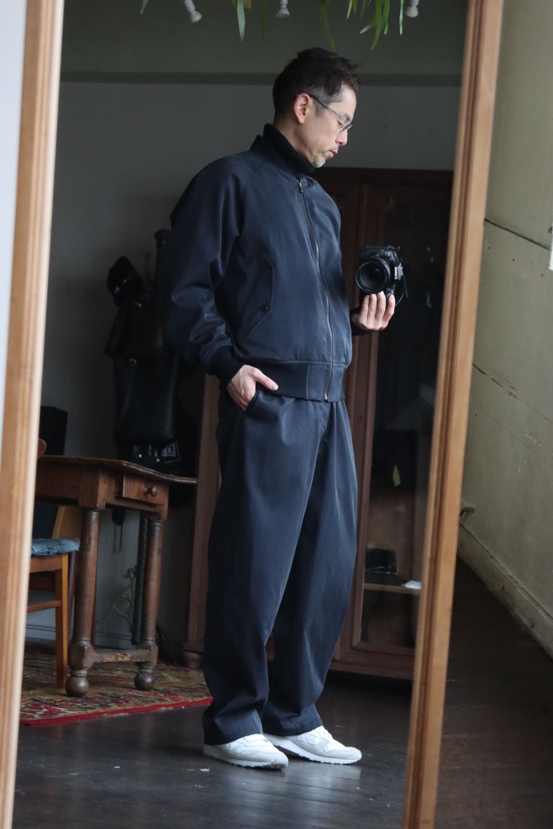 アプレッセ24SS SILK PANTS(24SAP-04-24H)NAVY