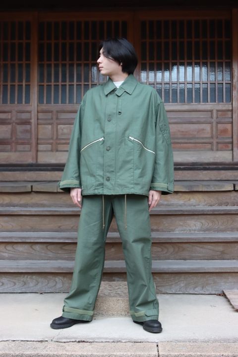 FreshService 22SS BACK SATIN FLIGHT JACKET(FSW-22-CT_25)CACTUS style
