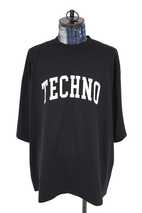 イズネスミュージック 26SS TECHNO T-SHIRT FL(IMP7_25_FLTECHNOT01)BLACK☆新作発売！