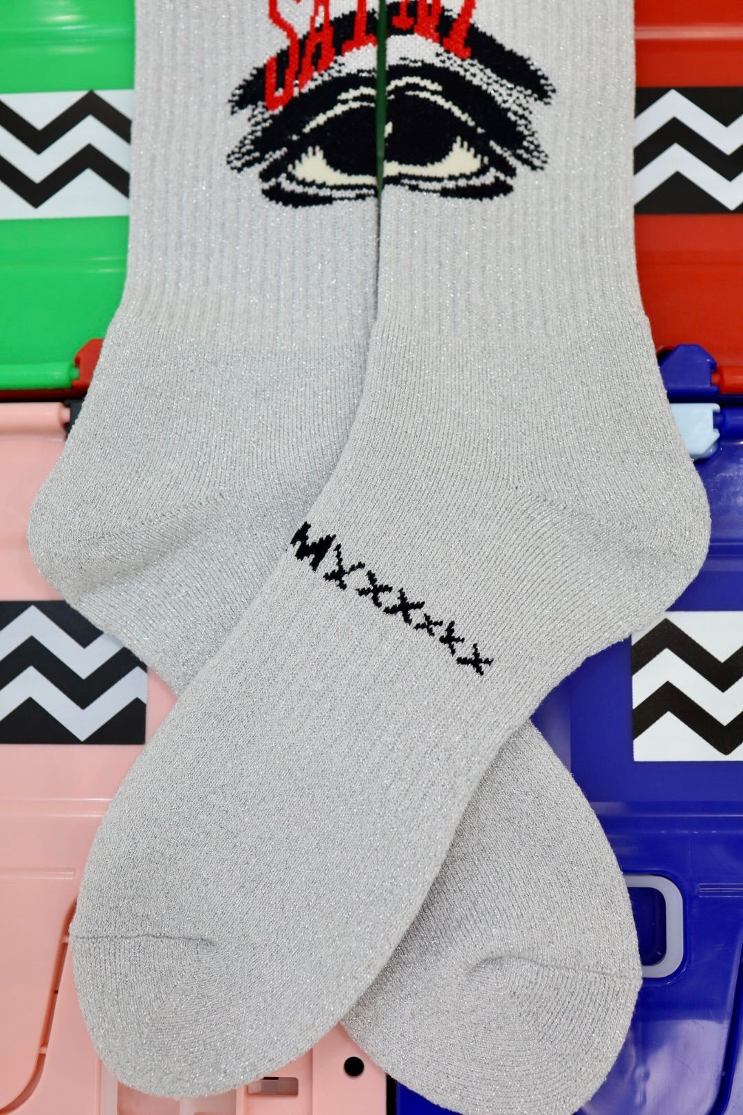 セントマイケル 26AW EYE_SOCKS(SM-MK1-0000-110)GRAY
