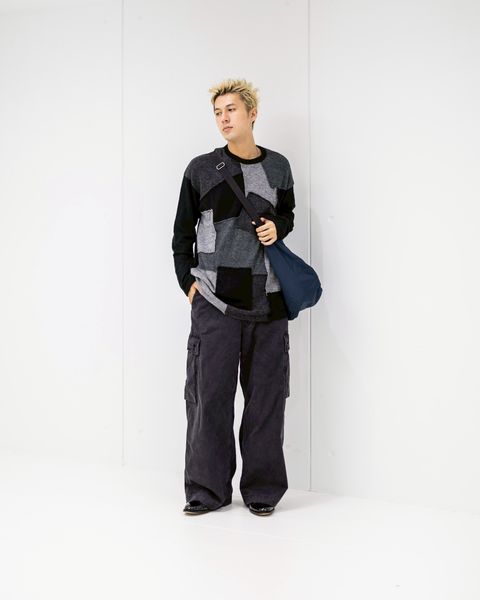 COMME des GARCONS HOMME ウールナイロン天竺パッチワークニット 10月3日(金)新作発売！