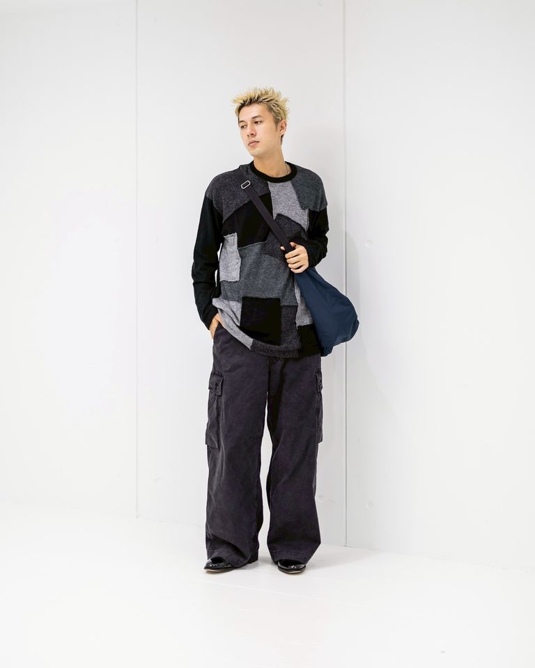 COMME des GARCONS HOMME ウールナイロン天竺パッチワークニット 10月3日(金)新作発売！