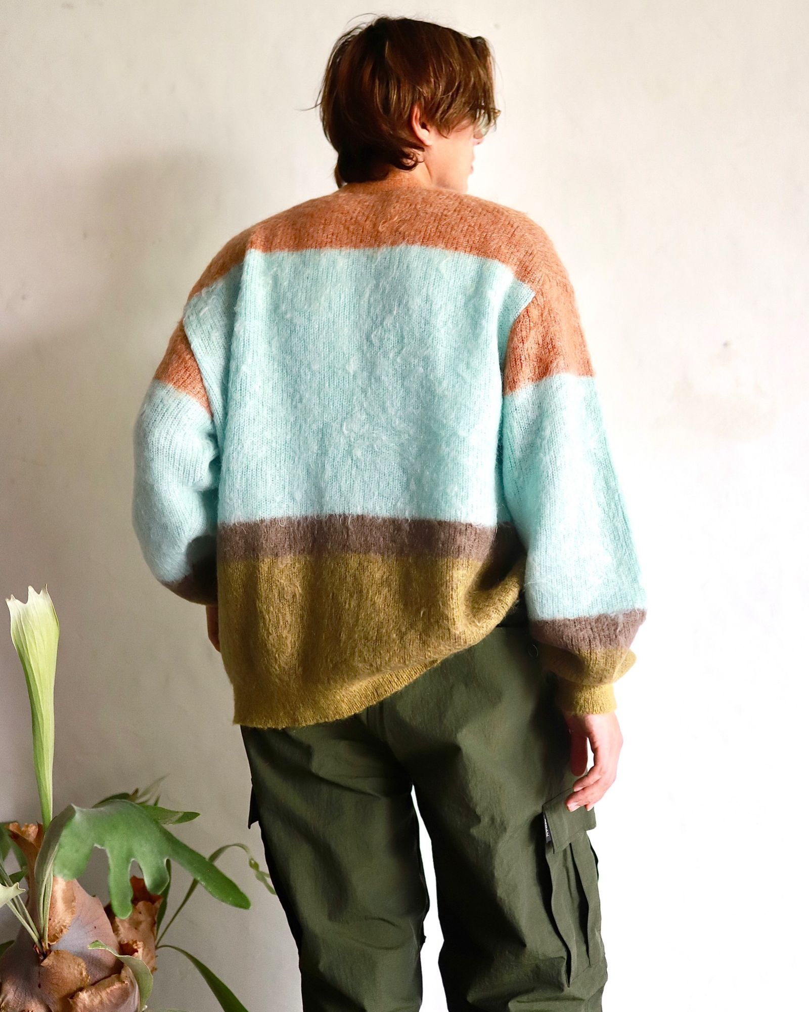 YOKE 23AW MOHAIR BORDER CARDIGAN