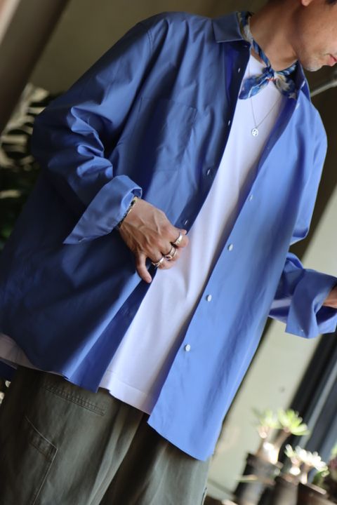 ATON 22FW STANDARD SHIRT"SAX"スタイル.2022.7.6.