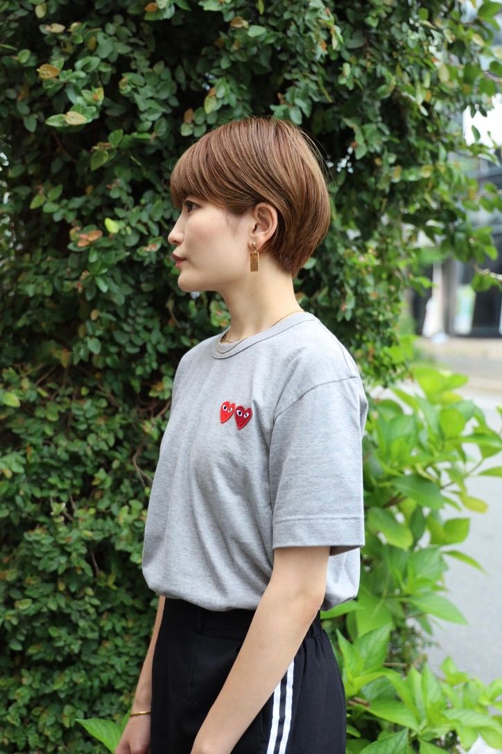 PLAY COMME des GARCONS 新作ダブルハートTシャツstyle.2025.6.28