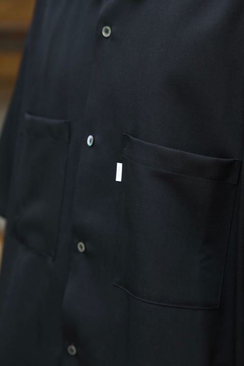 Graphpaper Selvage Wool S/S Oversized Box Shirt(GM212-50260) style. 2021.07.05.