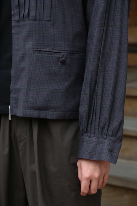MATSUFUJI Flannel Check Pleats Jacket(M213-0301) style.2021.7.3.