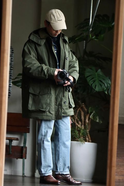 アプレッセ22FW Ventile Hunting Half Coatスタイル.2022.10.1.