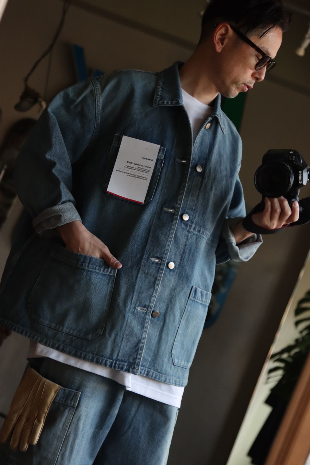 Graphpaper light denim jacket | vrealitybolivia.com