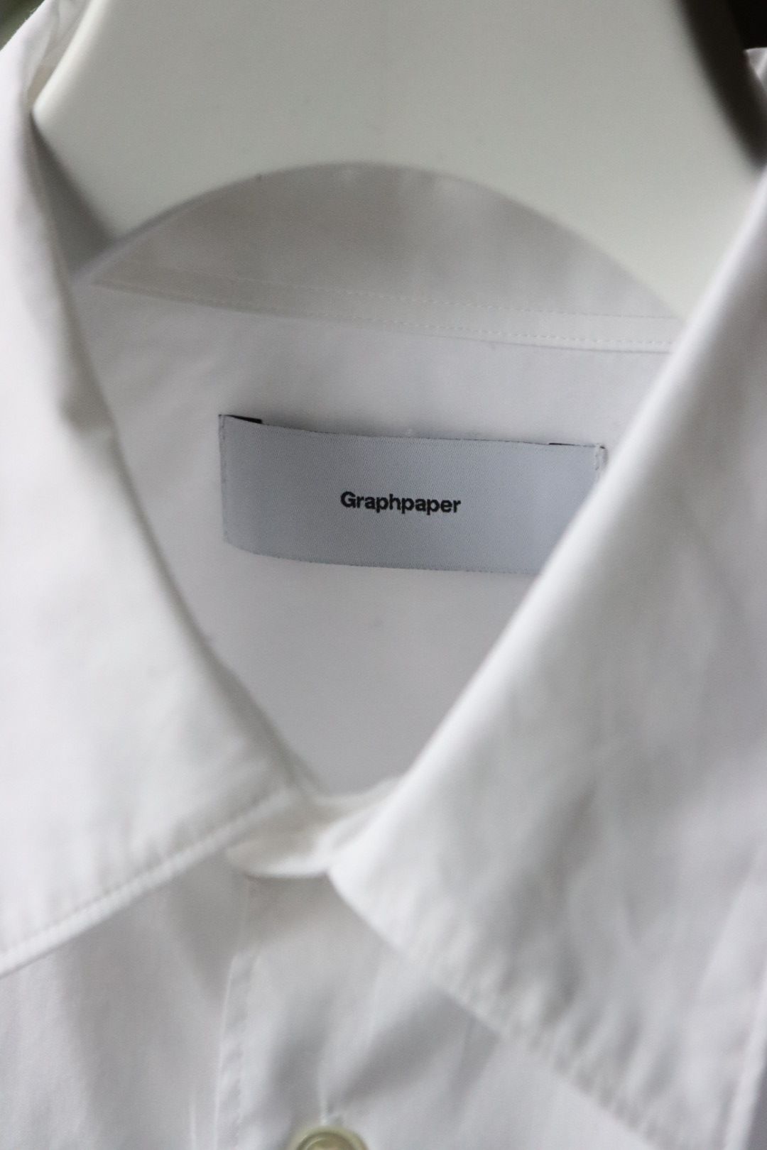 Graphpaper - グラフペーパー24SS シャツ Broad Regular Collar Shirt (GM241-50005B)WHITE  | mark