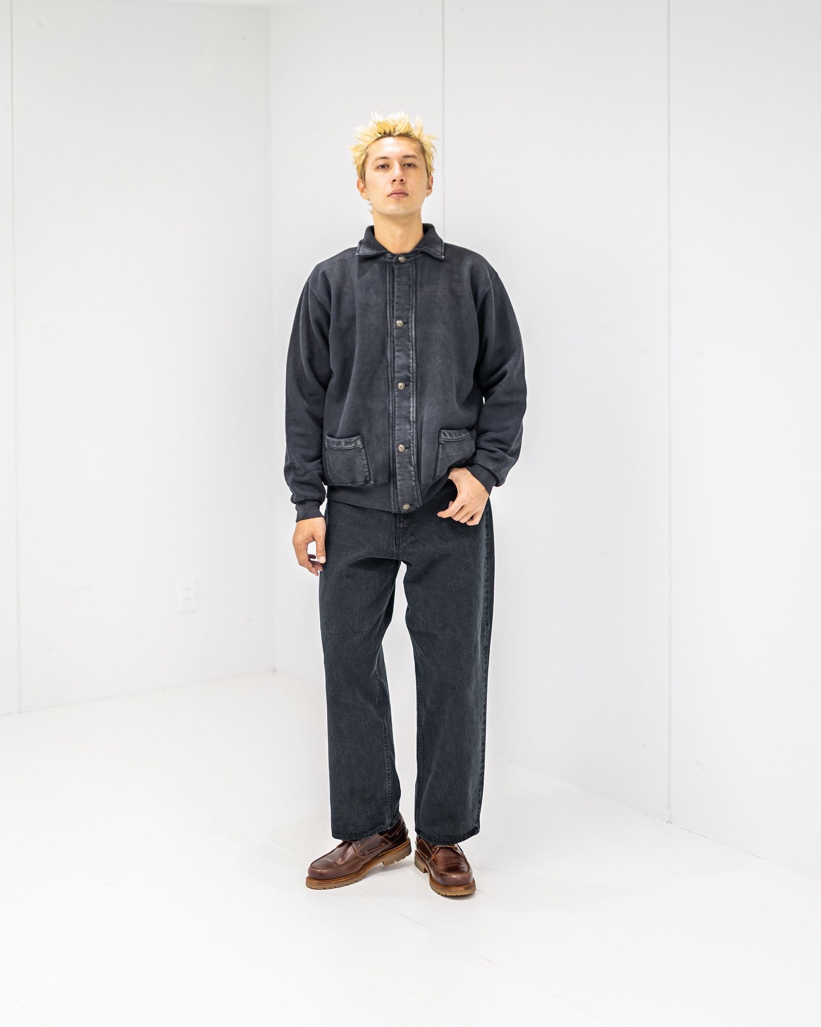 A.PRESSE Vintage Sweat Cardigan(BLACK) 9月13日(土)新作発売！