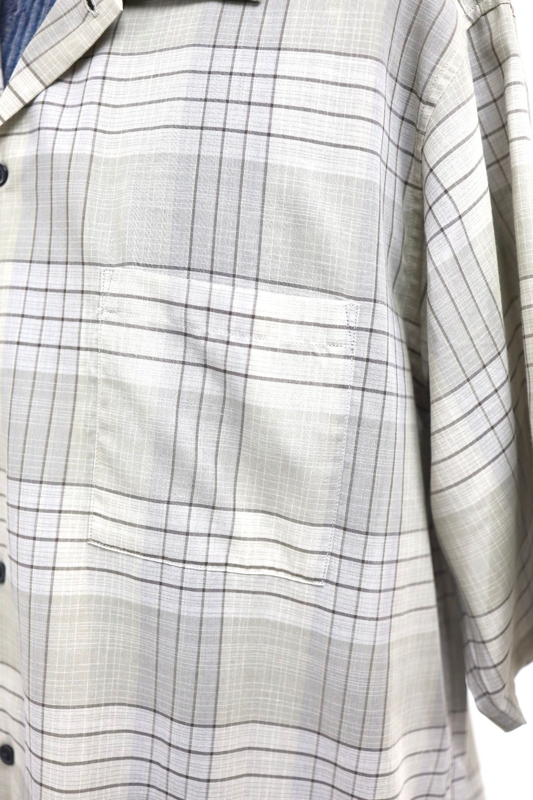 マーカ 26SS オープンカラーシャツ OPEN COLLAR S/S SHIRT(M26A18SH02B)SAGE CHECK☆新作発売！
