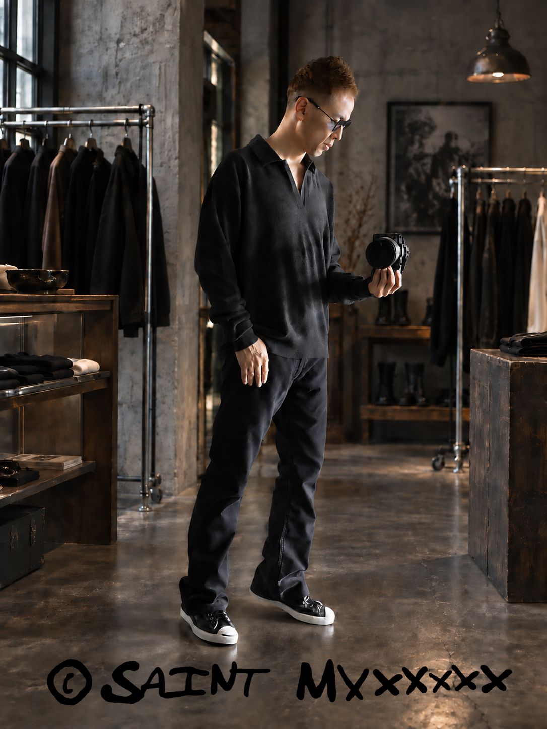 セントマイケル 26AW CORDUROY FLARE PANTS (SM-MK1-0000-069) BLACK