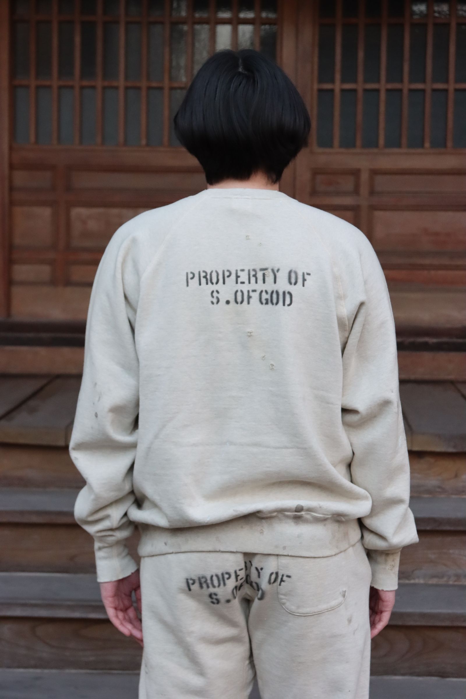 ©SAINT M×××××× 22SS RGLN SWT SH_BBY MCHAELベビーマイケルスウェット"GREY"style.