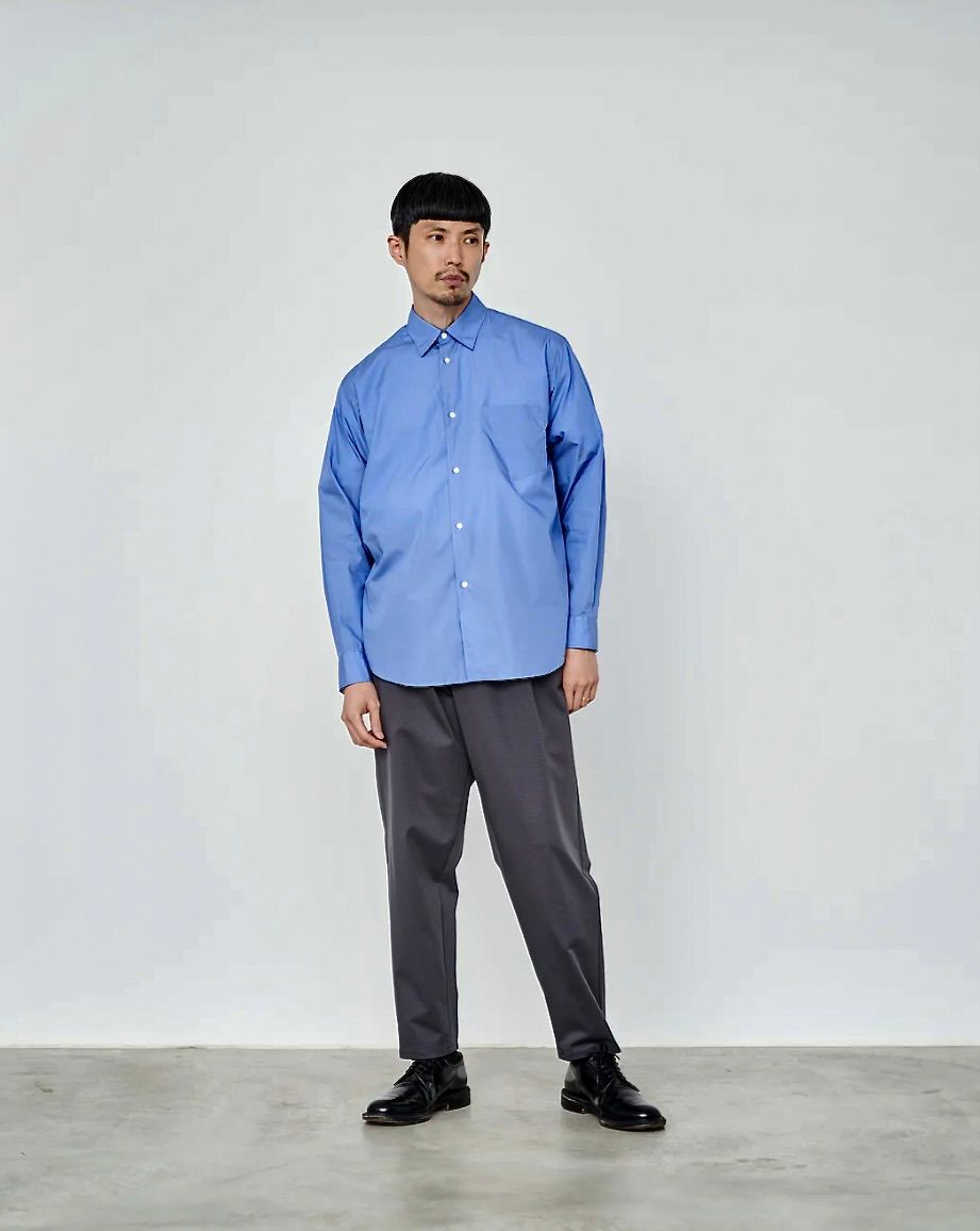 グラフペーパーシャツ Broad Regular Collar Shirt (GM251-50005B)BLUE☆7月19日(土)発売！