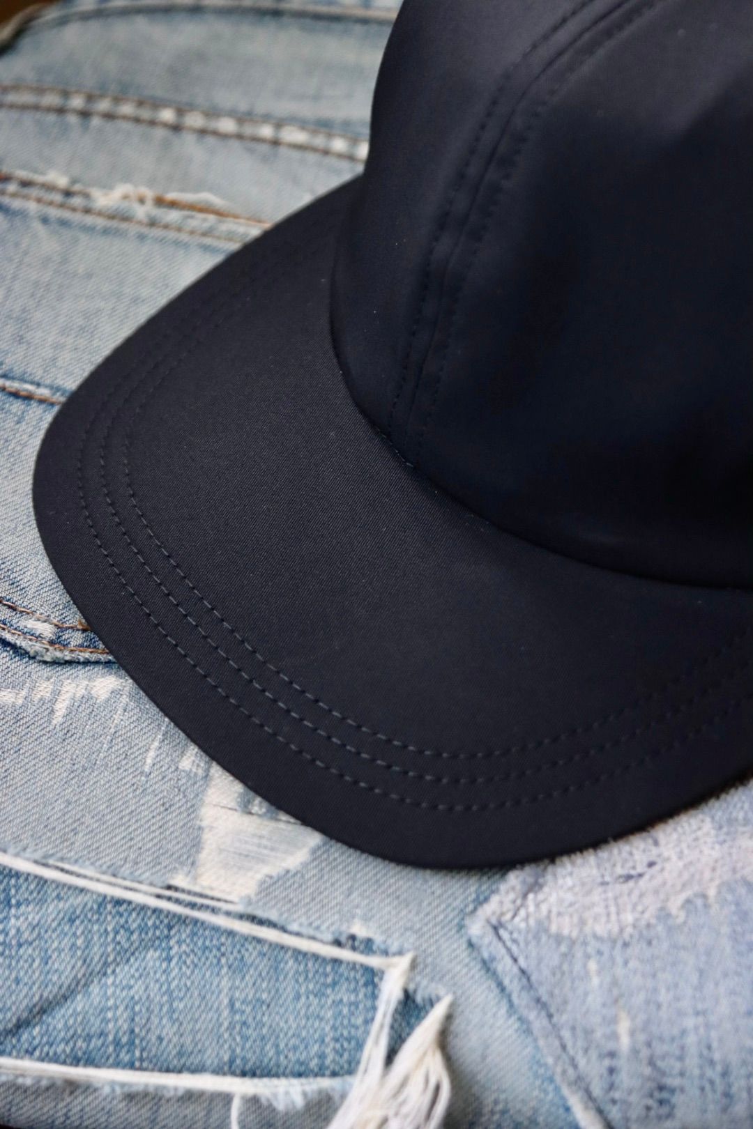 グラフペーパー Wooly Cotton Twill 6 Panel Cap(GU253-90050B)BLACK