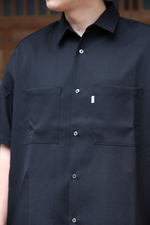 Graphpaper Selvage Wool S/S Oversized Box Shirt(GM212-50260) style.2021.6.19