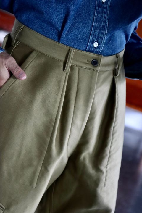 blurhms22FW Work Cardigan Jacket & Utility Back side Trousersスタイル.2022.8.14.