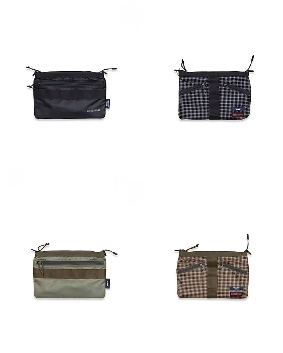 コムデギャルソンオム バッグ BRIEFING W-NAME REVERSIBLE SACOCHE(HR-K209-051)KHAKI×KHAKI