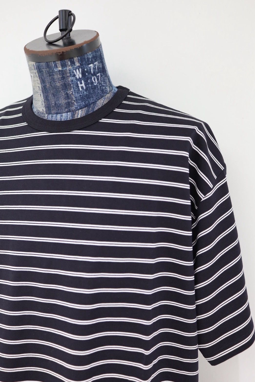 グラフペーパー26SS Tri Spun Border S/S Tee(GU261-70120B)BLACK×WHITE☆2月28日(土)発売！