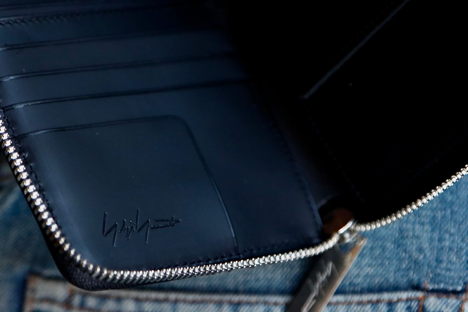 ヨウジヤマモト24SS THICK NATURAL FASTENER WALLET S(HS-A01-763-1)BLACK