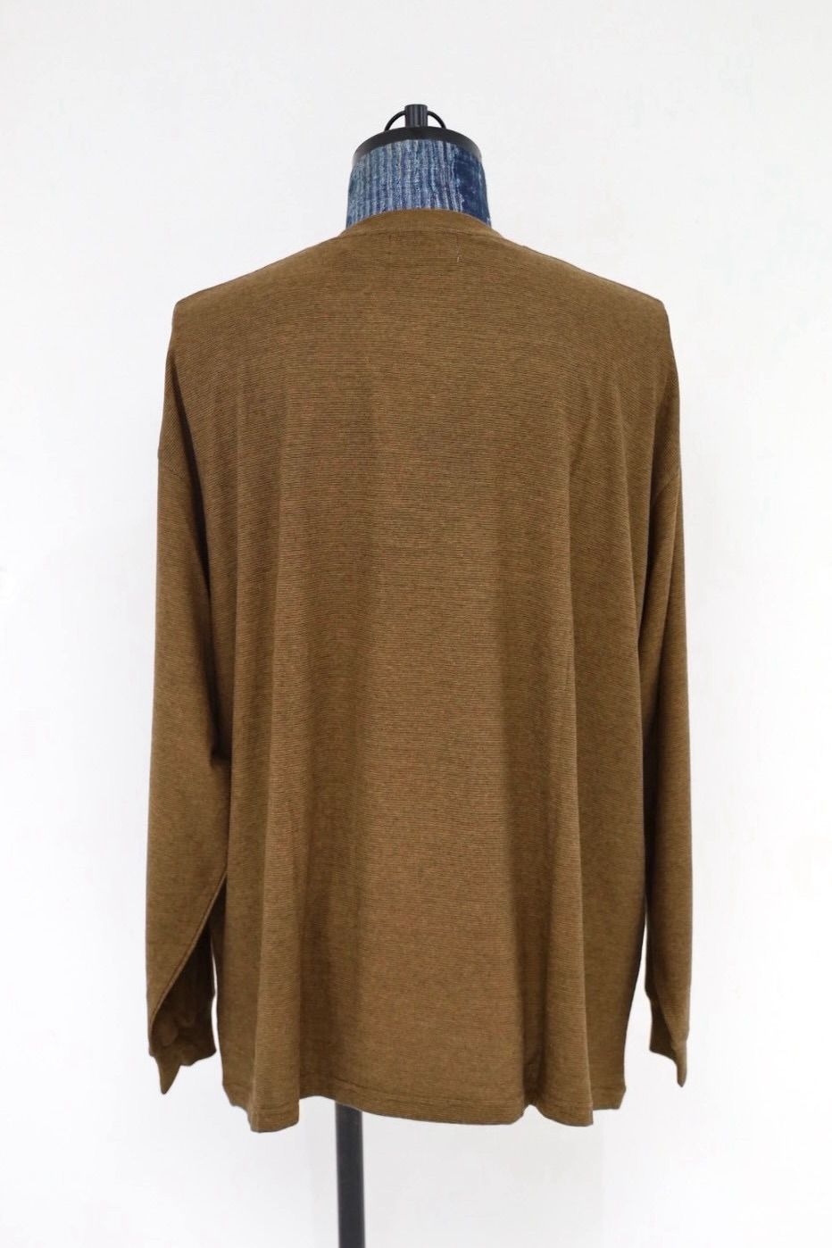 グラフペーパー Cotton Wool Ripple Crew Neck L/S Tee(GM263-70304)BROWN☆9月5日(土)発売！