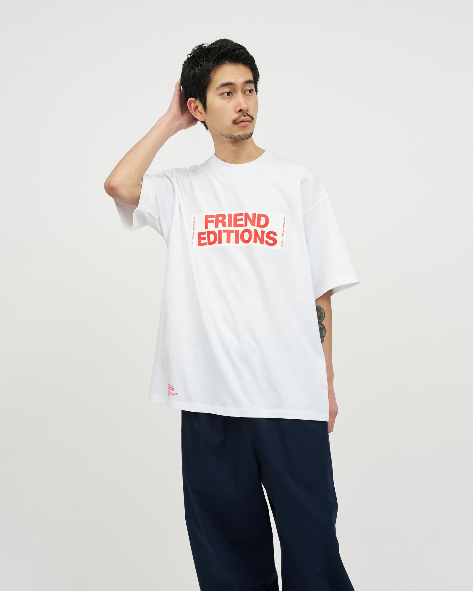 フレッシュサービス FRIEND EDITIONS CORPORATE TEE "STICKER"(FSC261-70088FE)WHITE☆3月14日(土)発売！