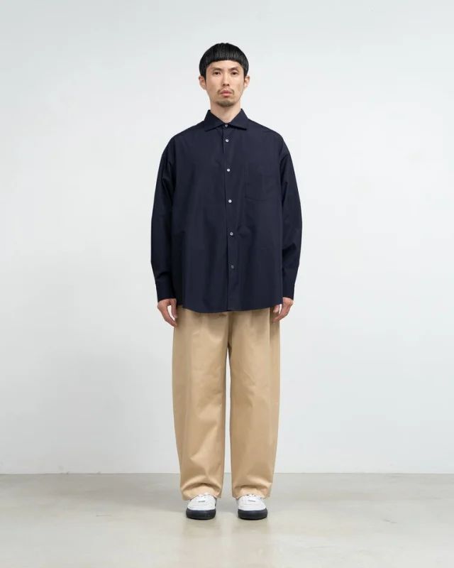Hight Count Wide Spread Collar Shirt(GM234-50032B)BLACK