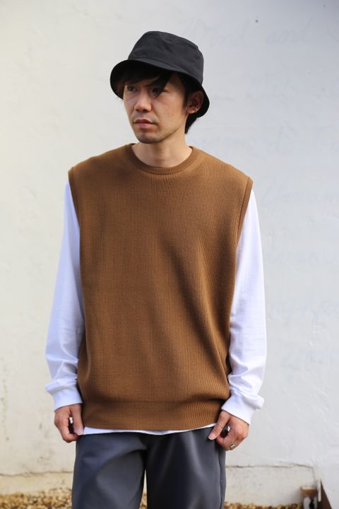 Graphpaper High Density Knit Vest "CAMEL" Style 2020.9.19.