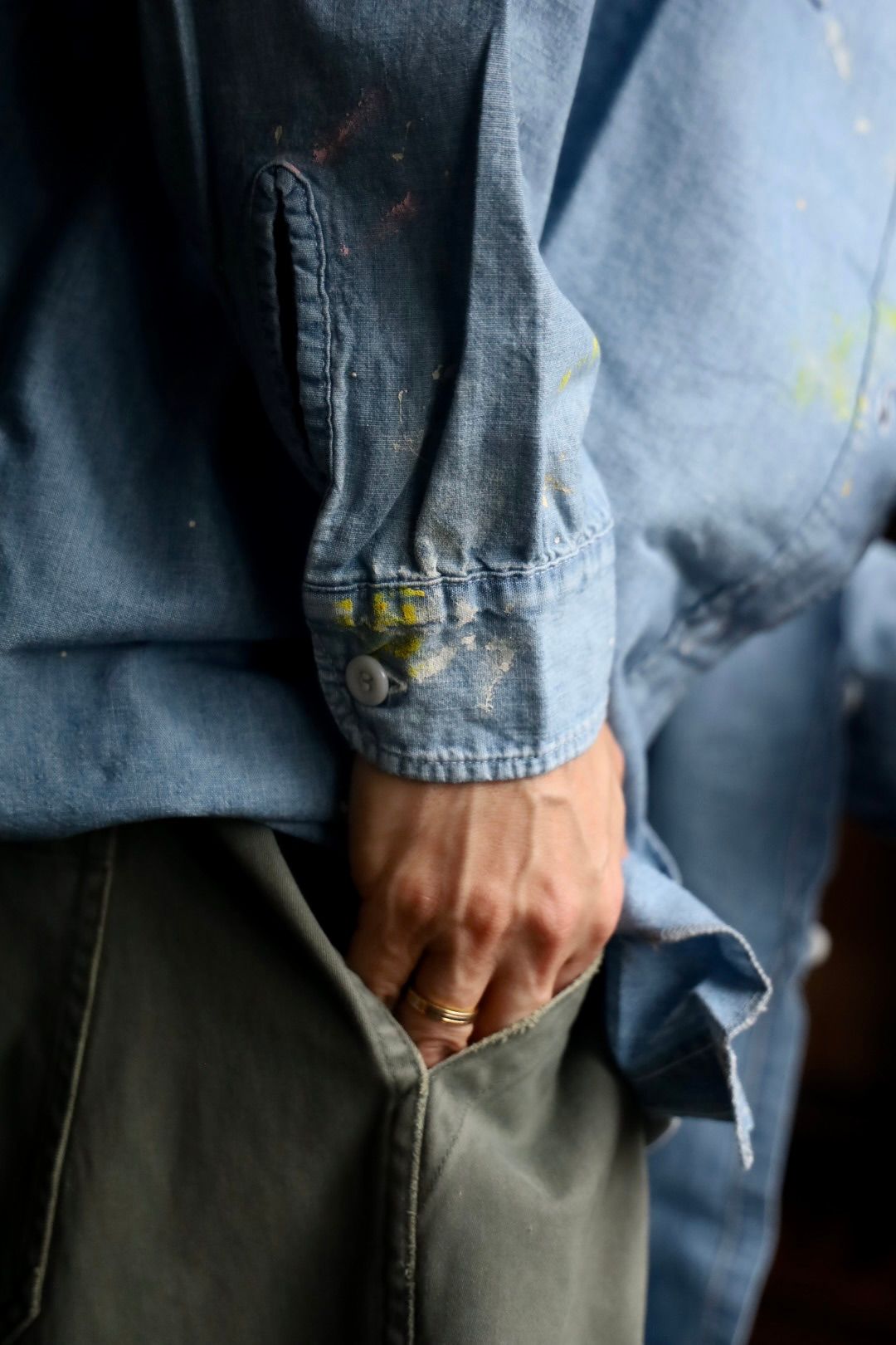 BOW WOW バウワウ シャツ STATE PRISON CHAMBRAY SHIRTS(BW251-SPCS)INDIGO AGING