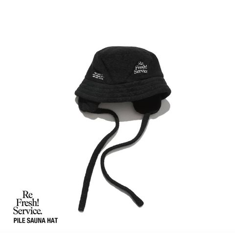 フレッシュサービスReFresh!Service. PILE SAUNA HAT(BLACK)☆8月2日(土)再入荷！