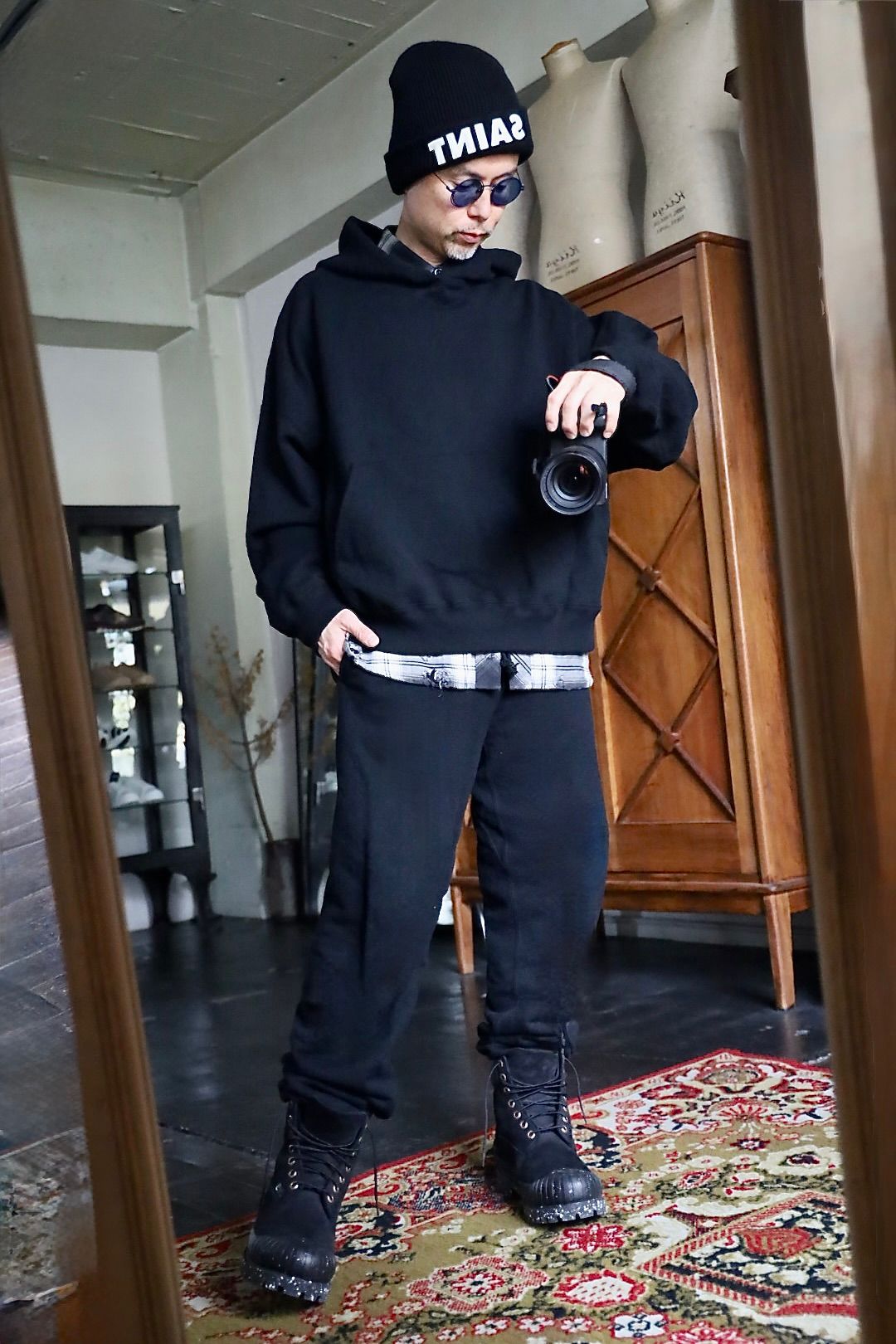 モノノケ・メイド フーディー HOODIE _FLOWER(MT-MK8-0000-015)BLACK