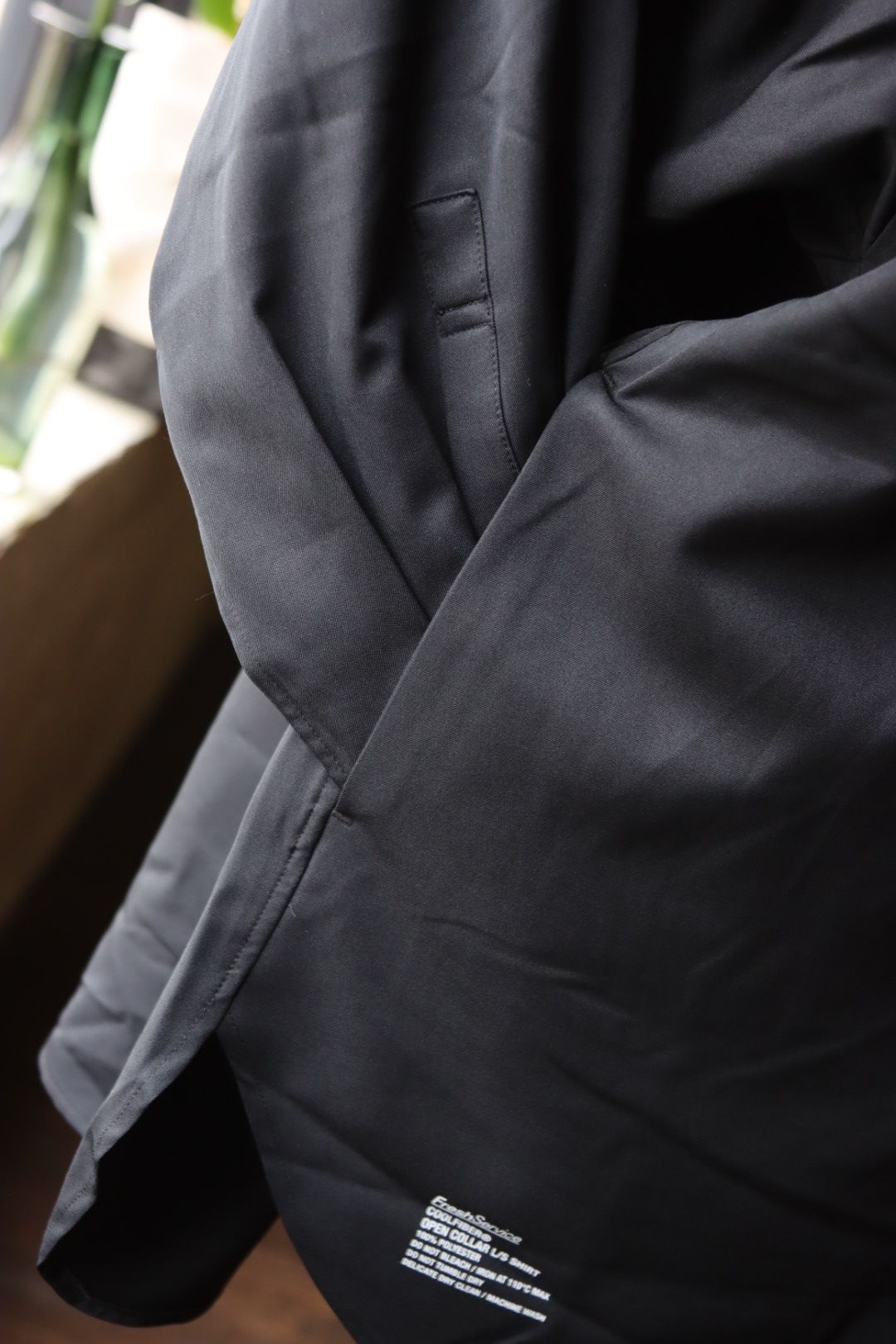 フレッシュサービス25SS COOLFIBER OPEN COLLAR L/S SHIRT(FSC251-50133)BLACK