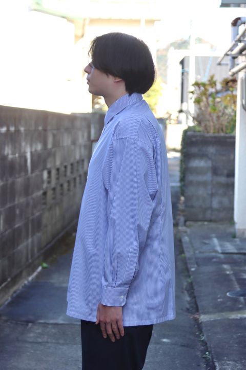 Graphpaper High Count Broad Stripe Regular Collar Shirt style.2022.12.10