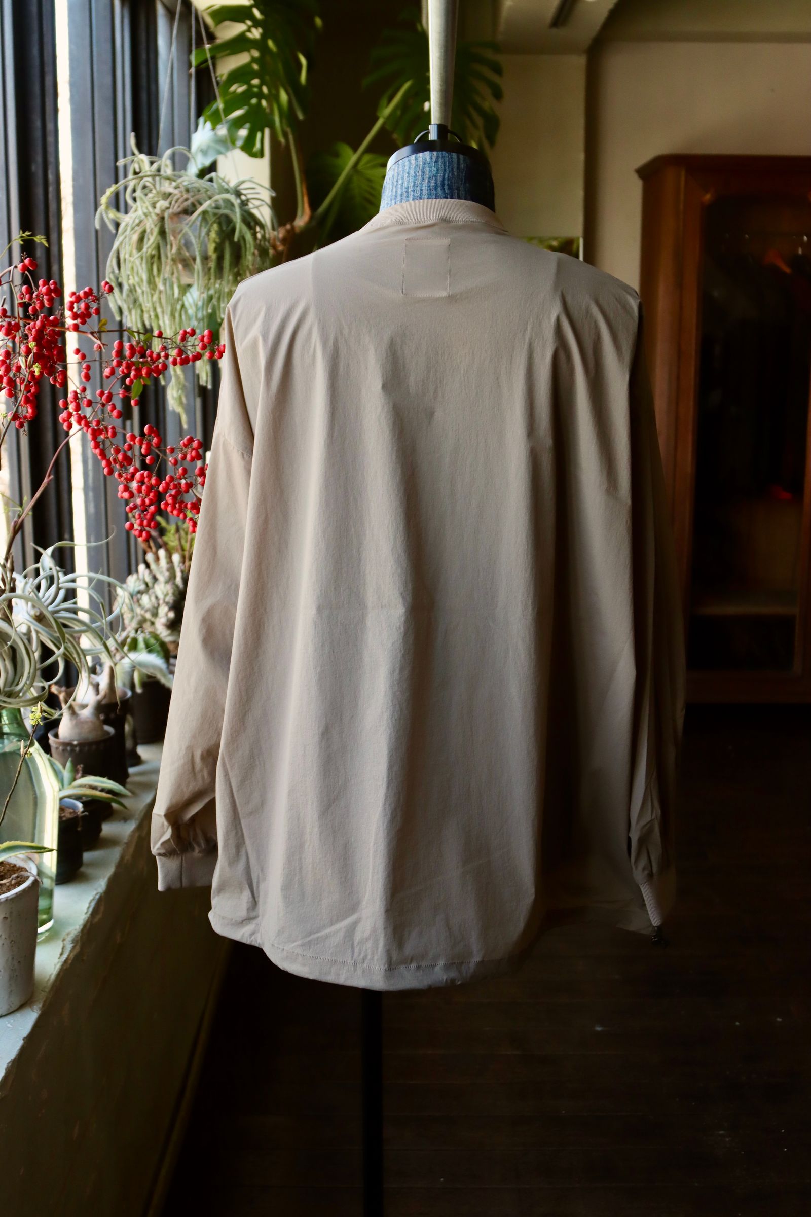 S.F.C 24SS エスエフシー BIG NYLON LS TEE(SFCSS24S04)BEIGE☆2月24日(土)発売！