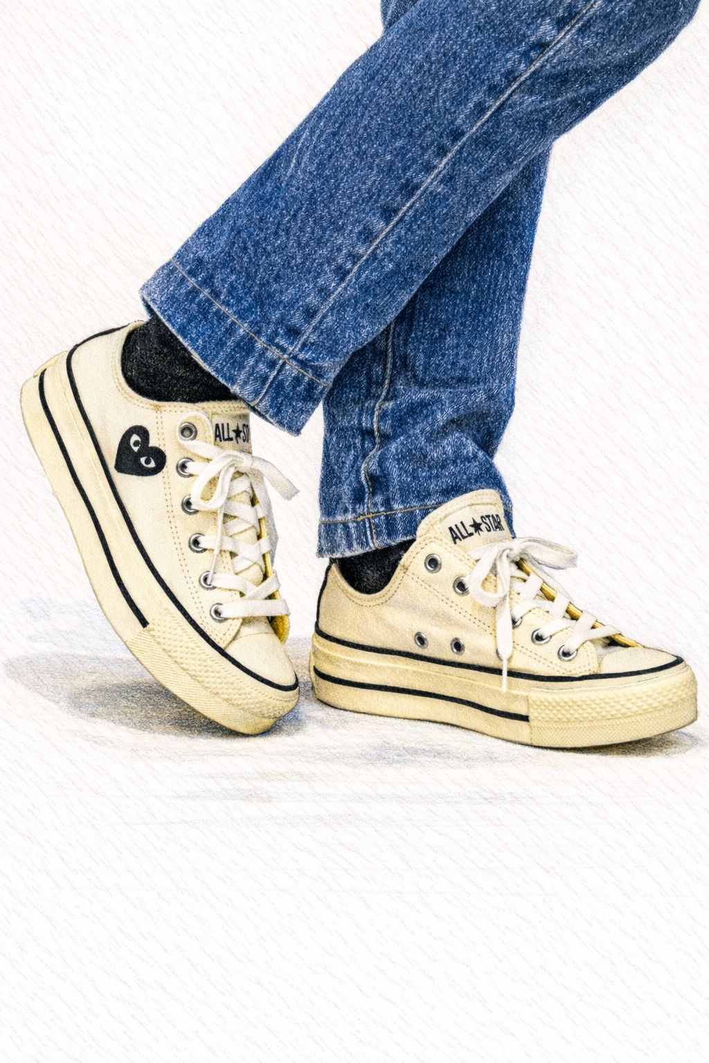 プレイコムデギャルソン PLAY CONVERSE CHUCK TAYLOR(AZ-K125-001-2)WHITE☆新作発売！