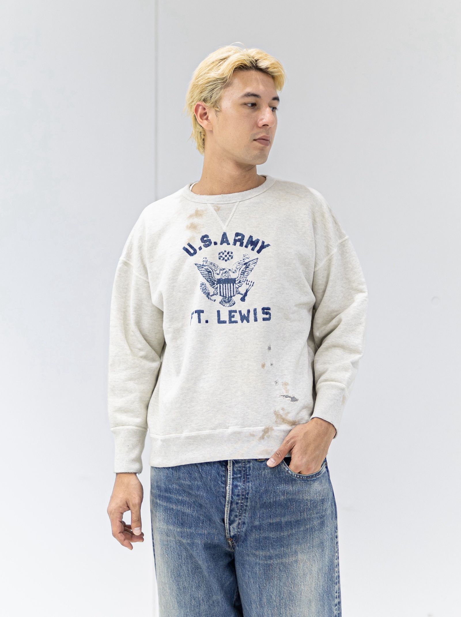 BOW WOW 26FW REPAIRED DOUBLE V SWEATSHIRT - U.S.ARMY(BWU-RDVSA)OATMEAL☆9月5日(土)11:00発売！
