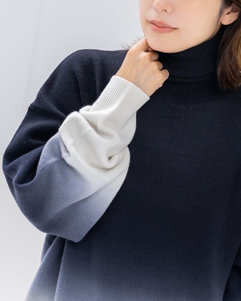 Graphpaper Gradient Dyed Wool Hight Neck Knit style.2025.09.27