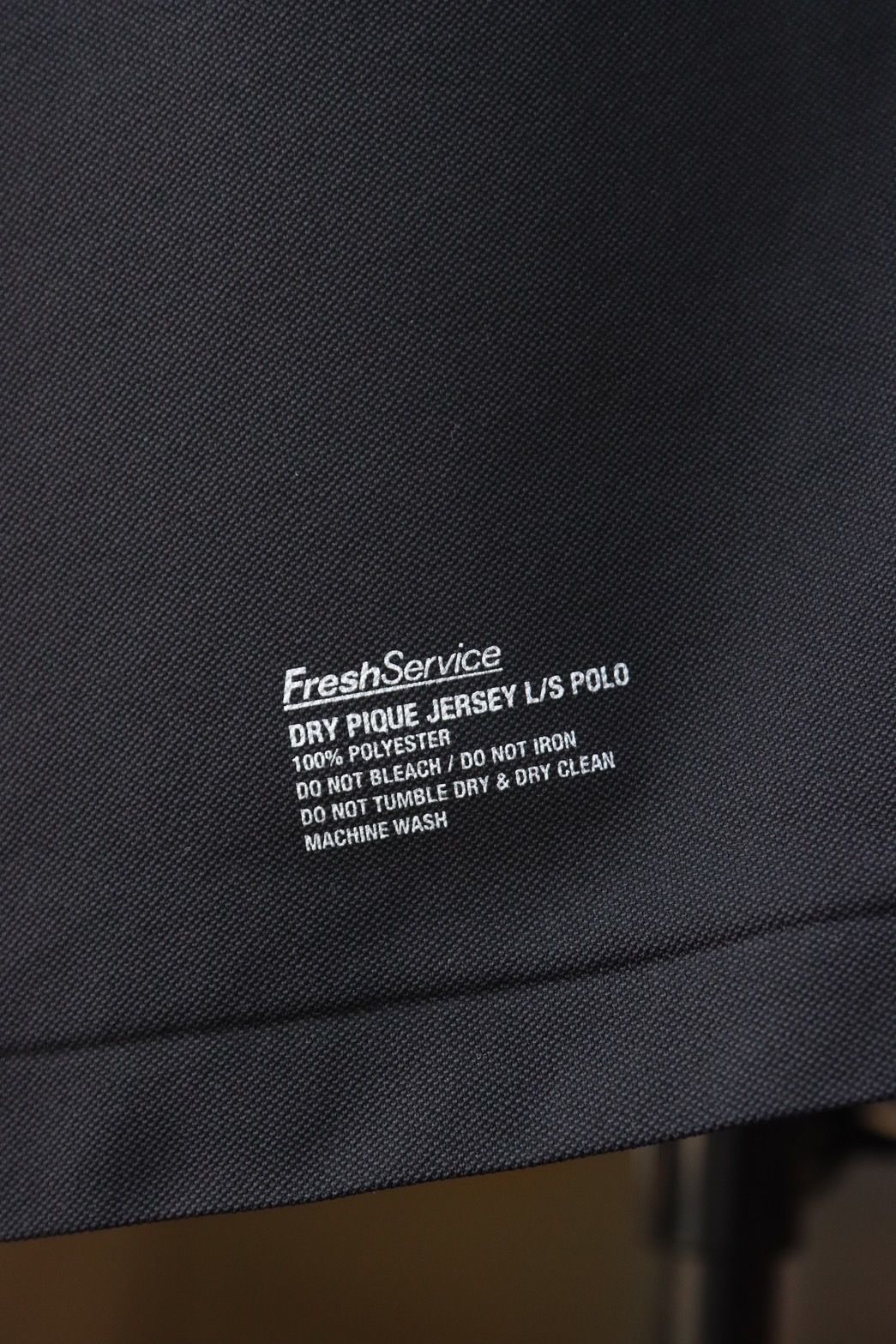 フレッシュサービス DRY PIQUE JERSEY L/S POLO(FSC253-70011B)BLACK★7月26日(土)発売！