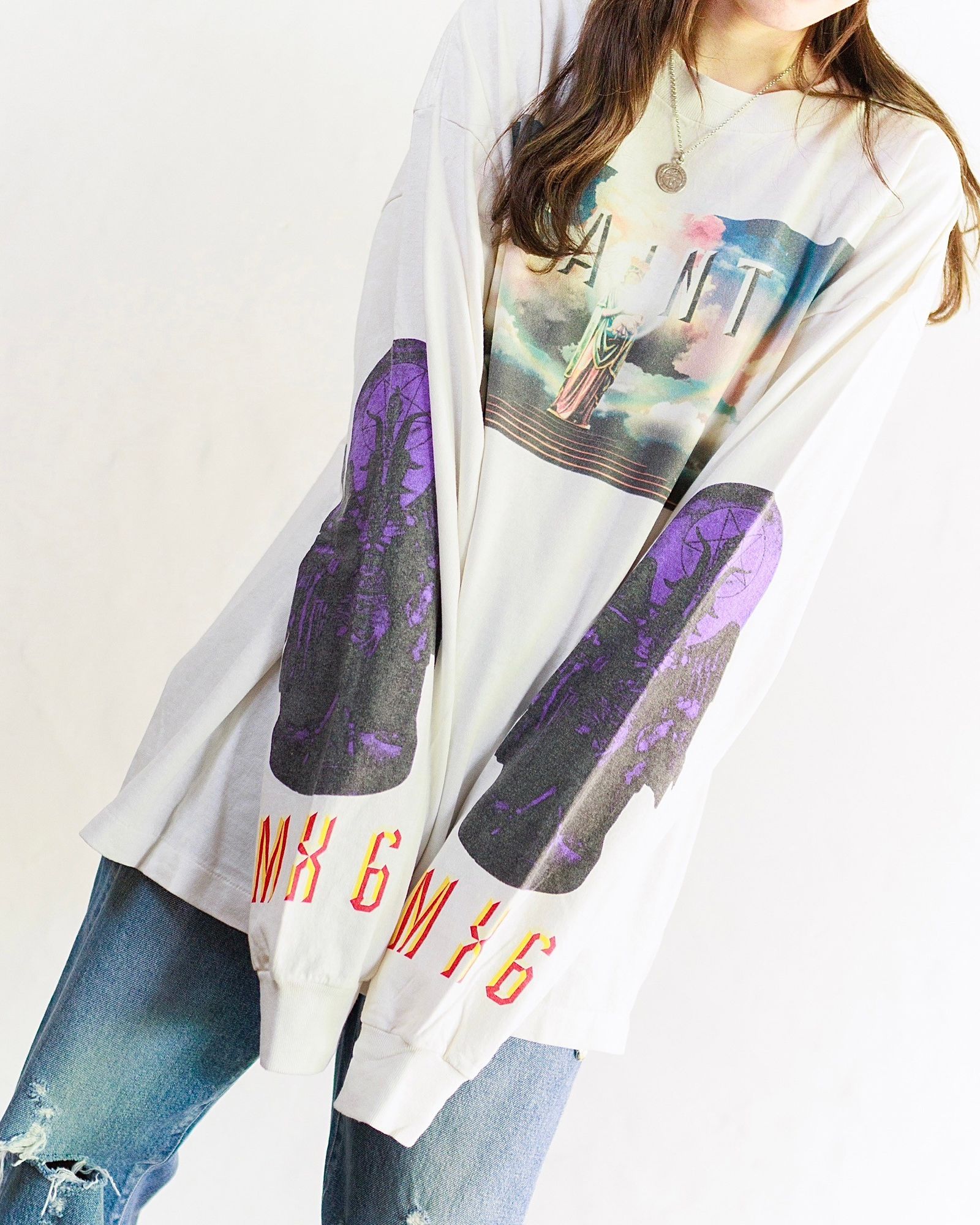 【新品】 Lサイズ セントマイケル Colorful Saint LS tee SAINT MICHAEL/セントマイケル/LS TEE BLACK | ROYAL FLASH