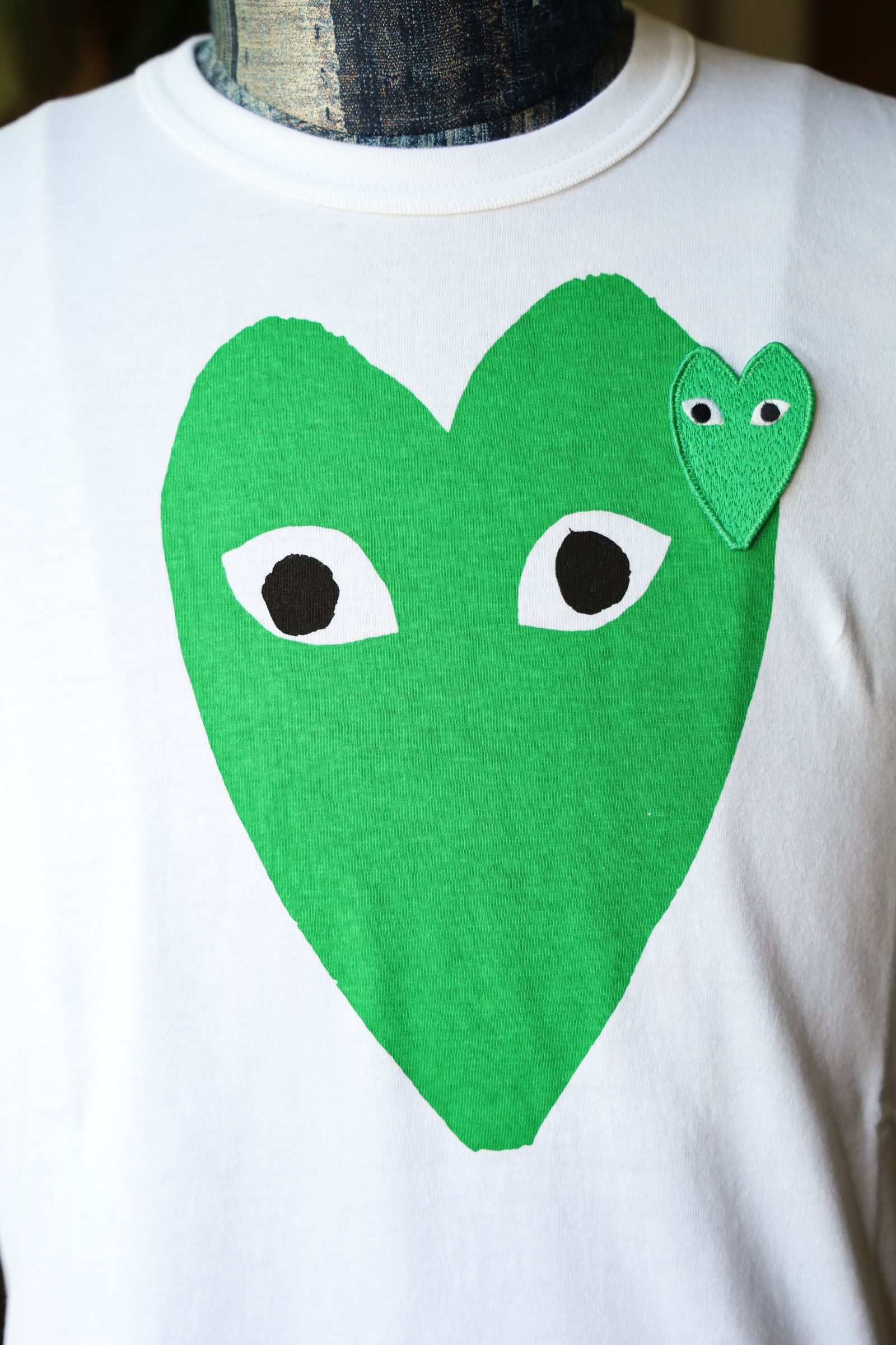 【Unisex's】コムデギャルソン Play ハート Tシャツ グリーン PLAY COMME des GARCONS - PLAYプレイコムデギャルソン グリーン