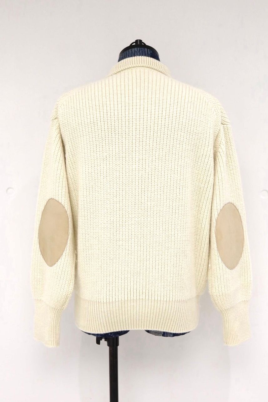 マーカウェア 26AW RIBBED POLO COLLAR JUMPER(A26C24SW02C)NATURAL WHITE☆新作発売！