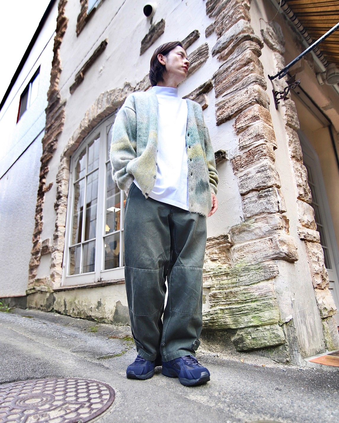 YOKE ヨーク 23AW LANDSCAPE MOHAIR JACQUARD CREWNECK CARDIGAN